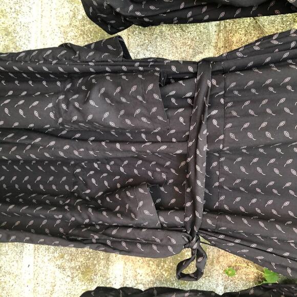 April Cornell Shell Button Front Leaf Print Tie Waist Jumpsuit - Picture 8 of 10